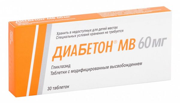 Диабетон МВ 60мг №30 табл.с модиф.высв. Сервье