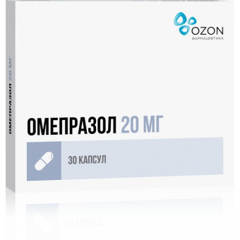 Омепразол 0,02 №30 капс. кишечнораств. Озон