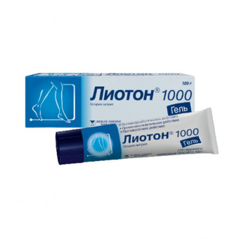 Лиотон 1000 МЕ/г 100г гель А.Менарини Индустриэ Фармачеутикэ Риунитэ С.р.л.